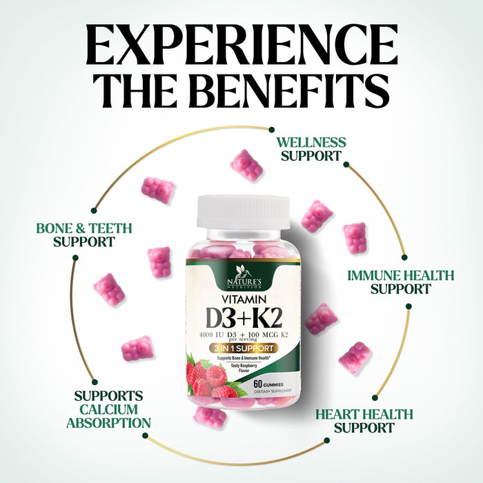 D3 K2 Gummies – 60 Gummies