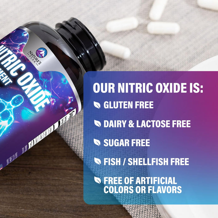Nitric Oxide Supplement 3000mg L Arginine 3X Strength - Citrulline Malate & AKG - Extra Strength Muscle Supporting Nitric Booster for Muscle Growth & Workout Recovery to Train Harder - 60 Capsules