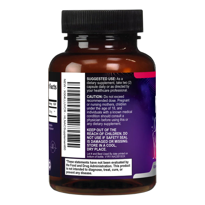 NAC Supplement – N-Acetyl L-Cysteine 1200mg – Supports Liver, Lung & Immune Health - Antioxidants for Respiratory Support & Fight Free Radicals – High Absorption, Non-GMO, Gluten-Free – 60 Capsules
