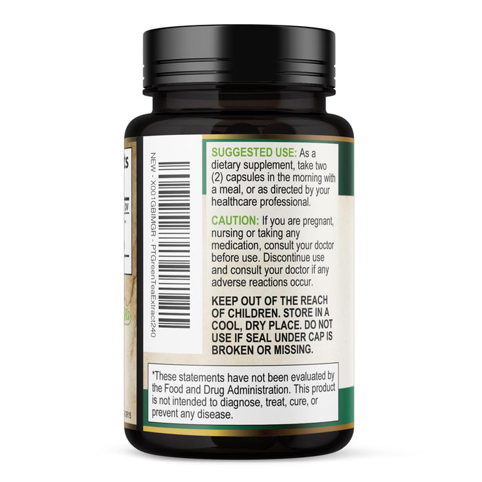 Green Tea Extract Capsules 1000mg with 98% Standardized Polyphenols & 45% EGCG for Heart Support with Antioxidants - 3X Absorption Green Tea Pills for Natural Energy, Gentle Caffeine - 120 Capsules