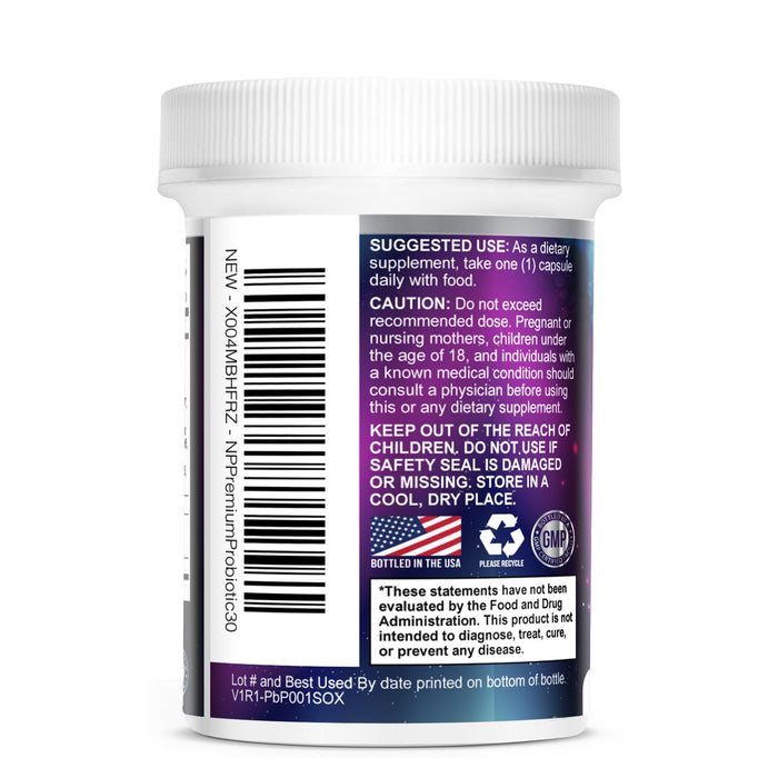 Probiotics 100 Billion CFU Supplement - 16 Strains + Natural Prebiotics - Digestive Health, Gut & Immune Support for Women & Men - Supports Occasional Constipation, Gas & Bloating - 30 Capsules