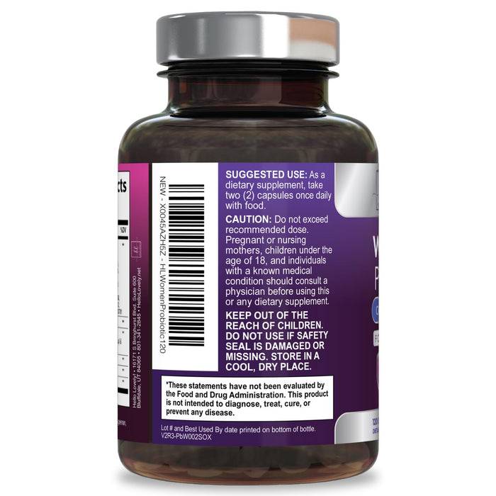 Probiotics for Women - 60 Billion CFU & 16 Strains for pH Balance, Vaginal & Digestive Support, Women's Probiotic with Cranberry for Gut Health, Urinary & Immune Support, Shelf Stable - 120 Capsules
