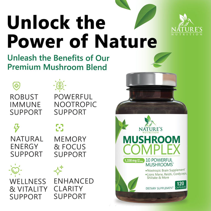 Mushroom Nootropic 1330mg – 120 Capsules