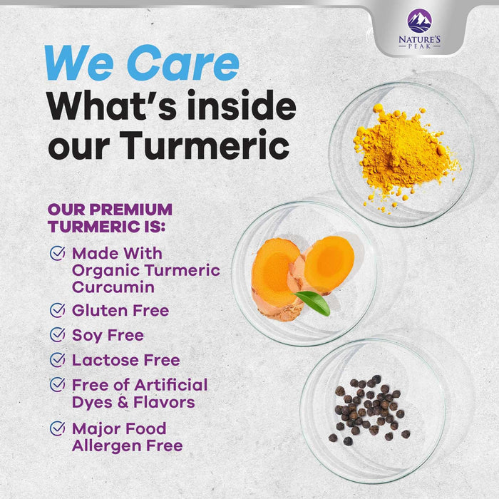 Turmeric Supplement Curcumin 2350mg - with Organic Ginger & Turmeric, BioPerine Black Pepper Extract 95% Curcuminoids - Advanced Absorption Antioxidant & Joint Immune Support - Vegan - 120 Capsules