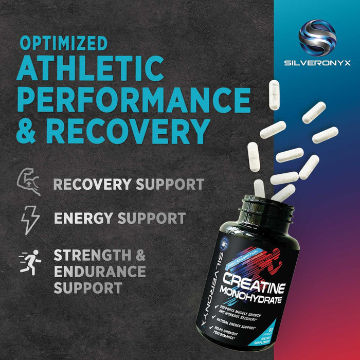 Creatine Monohydrate Capsules 3000mg - Micronized Creatine Nutritional Supplement - Lean Muscle Growth, Workout Performance, Energy & Endurance Support - 750mg per High Absorption Capsule - 60 Count