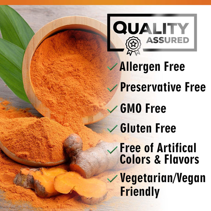Turmeric Curcumin Supplement 1950mg - 95% Curcuminoids with Organic Turmeric & BioPerine Black Pepper Extract for Best Absorption, Nature's Vegan Joint Support, Non-GMO, Bottled in USA - 60 Capsules