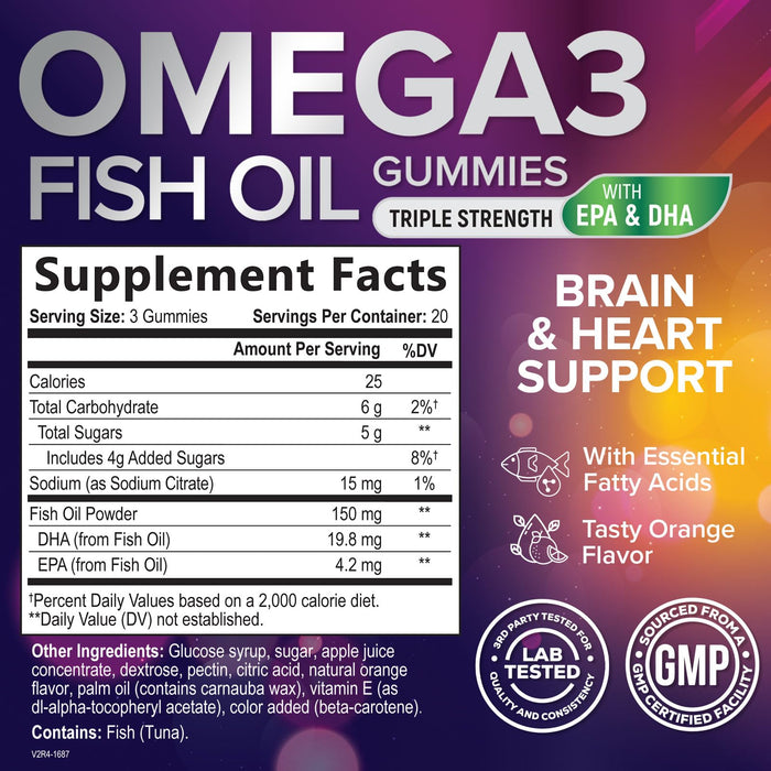 Omega-3 Gummies – 60 Count