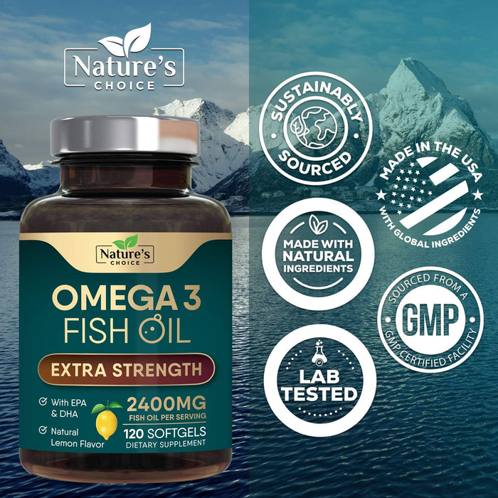 Omega-3 Fish Oil – 2400mg – 120 Softgels