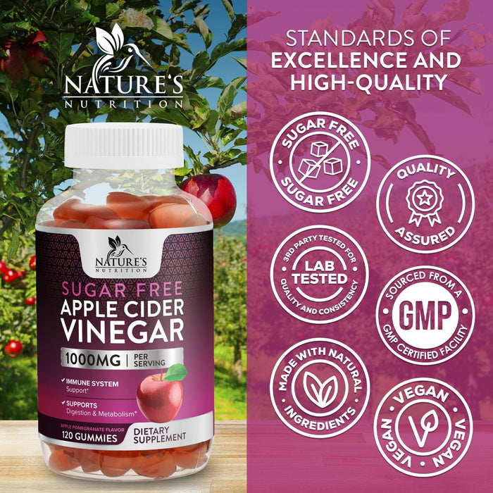Apple Cider Vinegar Gummies for Weight Loss 1000mg – 120 Gummies