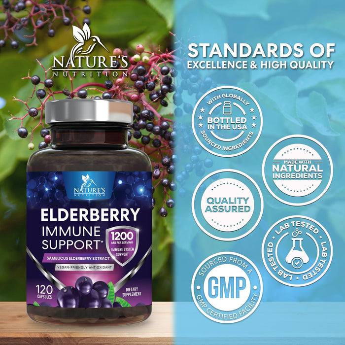 Elderberry – 1200mg – 120 Capsules