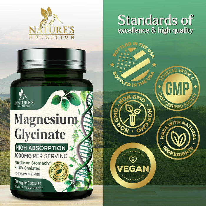 Magnesium Glycinate 1000mg – 60 Capsules