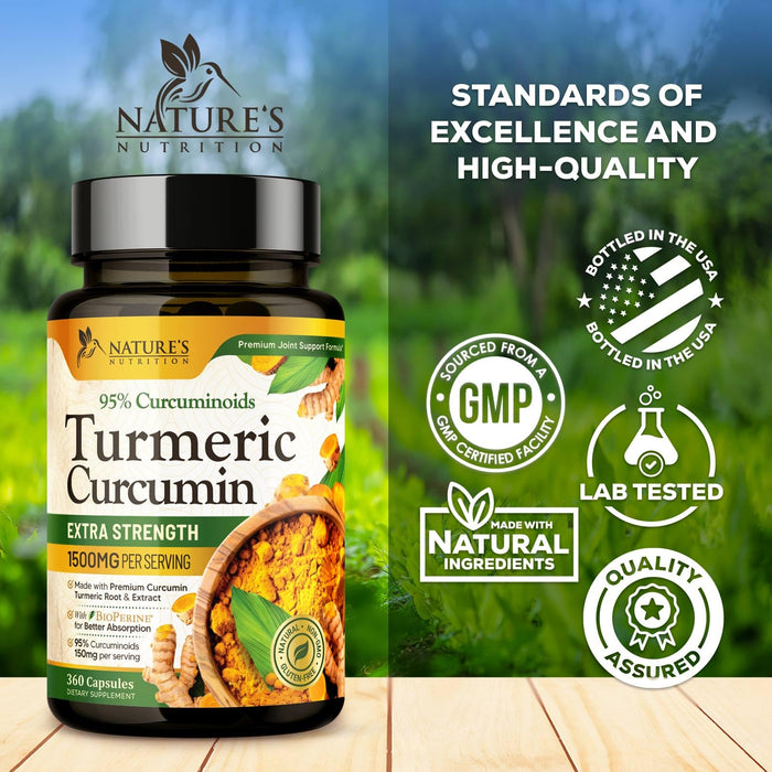 Turmeric Curcumin 1500mg – 360 Capsules