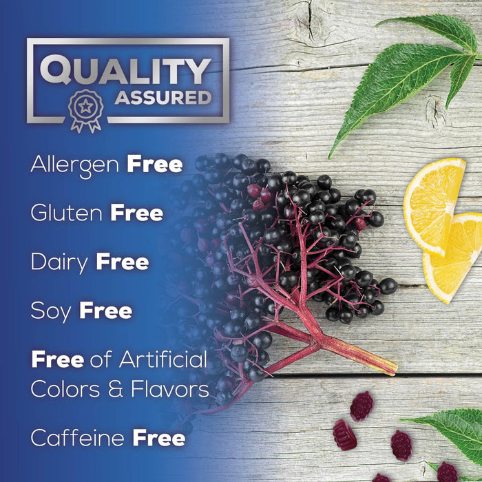 Immune Support Gummies - Sambucus Elderberry Gummy with Elder Berry Extract, Zinc & Vitamin C, Natural Vegan Immune Support Supplement for Adults & Children, Gummy Elderberry Vitamins - 60 Gummies