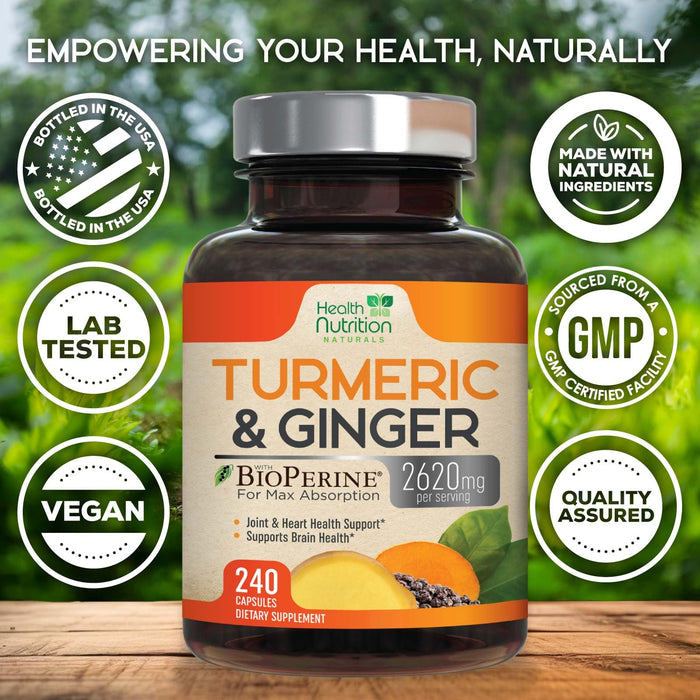 Turmeric Curcumin 2600mg – 240 Capsules